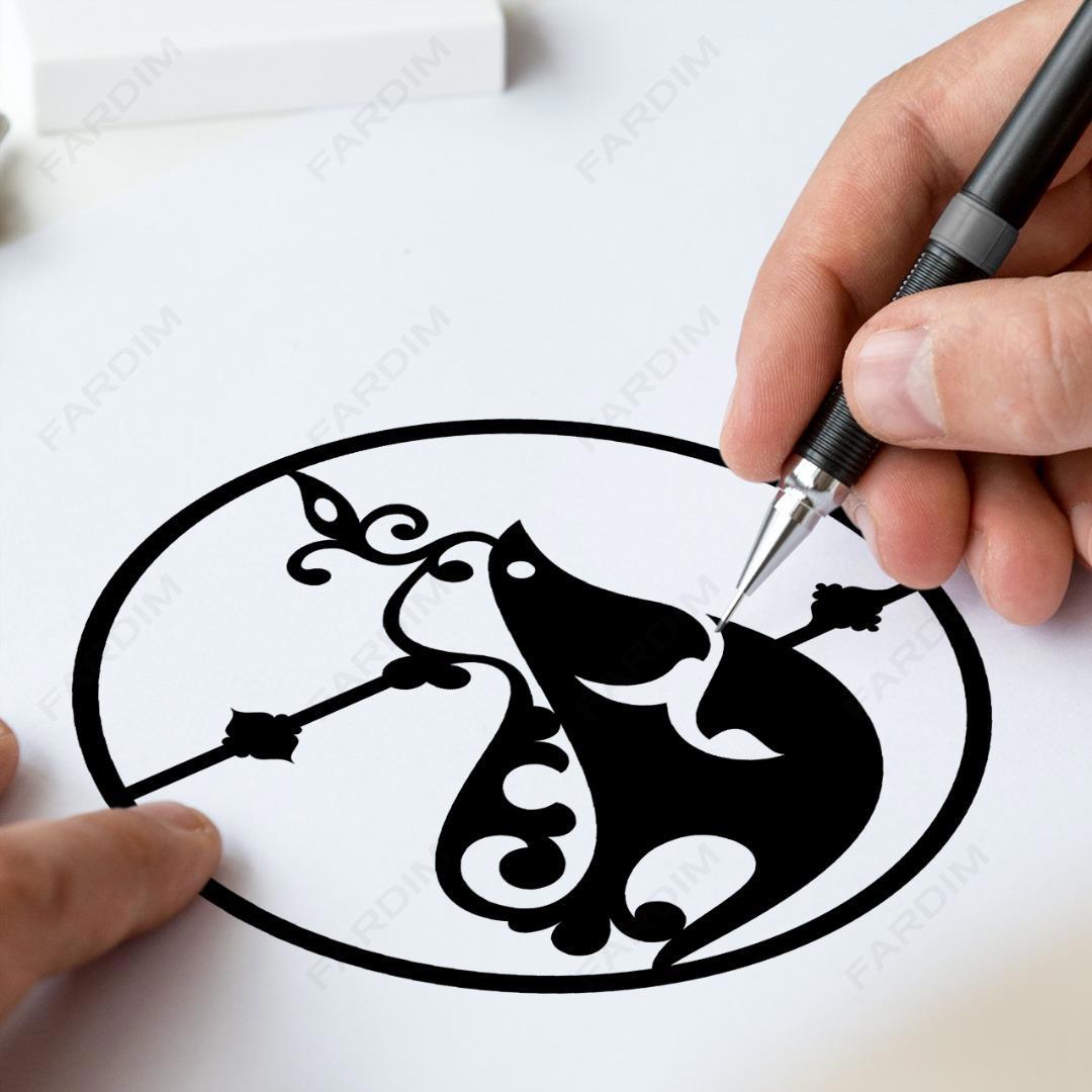 وکتور طرح نگاره گل و مرغ کد A132424